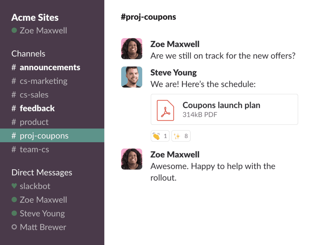 Example of Slack