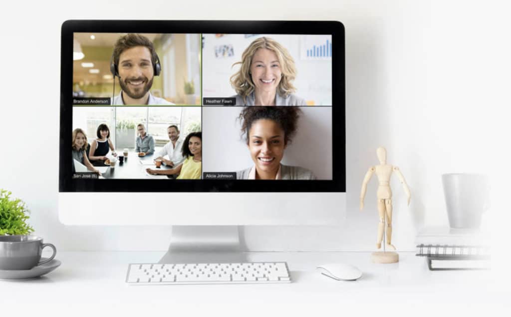 Zoom Video Conferencing, Split Screen